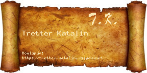 Tretter Katalin névjegykártya