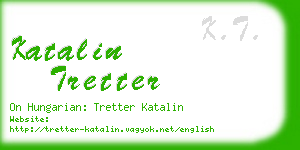 katalin tretter business card